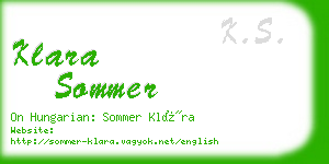 klara sommer business card